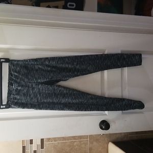 Female leggings - Dark with silver tiger stripe pattern. Very comfortable